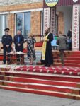 1 сентября 2021 г. иерей Максим Долгий посетил линейку в ГУО "Малогородищенский учебно-педагогический комплекс детский сад - средняя школа"