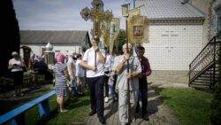 14 августа 2022 г. в храме Воздвижения Креста Господня г. Ляховичи отметили праздник Происхождения Честных Древ Животворящего Креста Господня